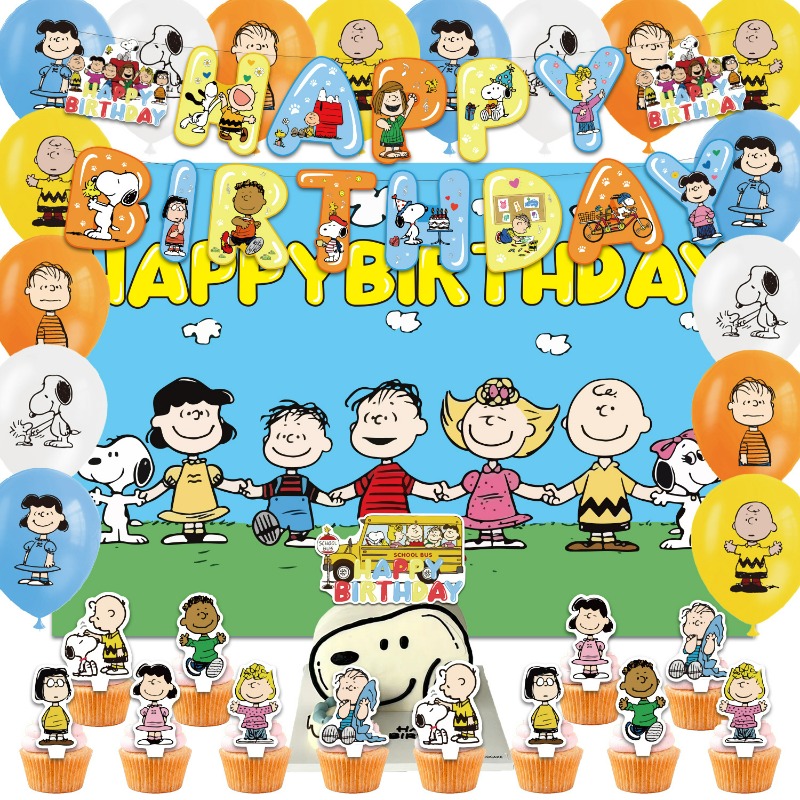 Baby Nursery Girl Room - Cartoon Birthday Party Decorations Snoopyed Banner