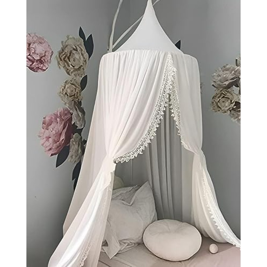 Baby Nursery Games - Bed Canopy with Pom Pom Hanging