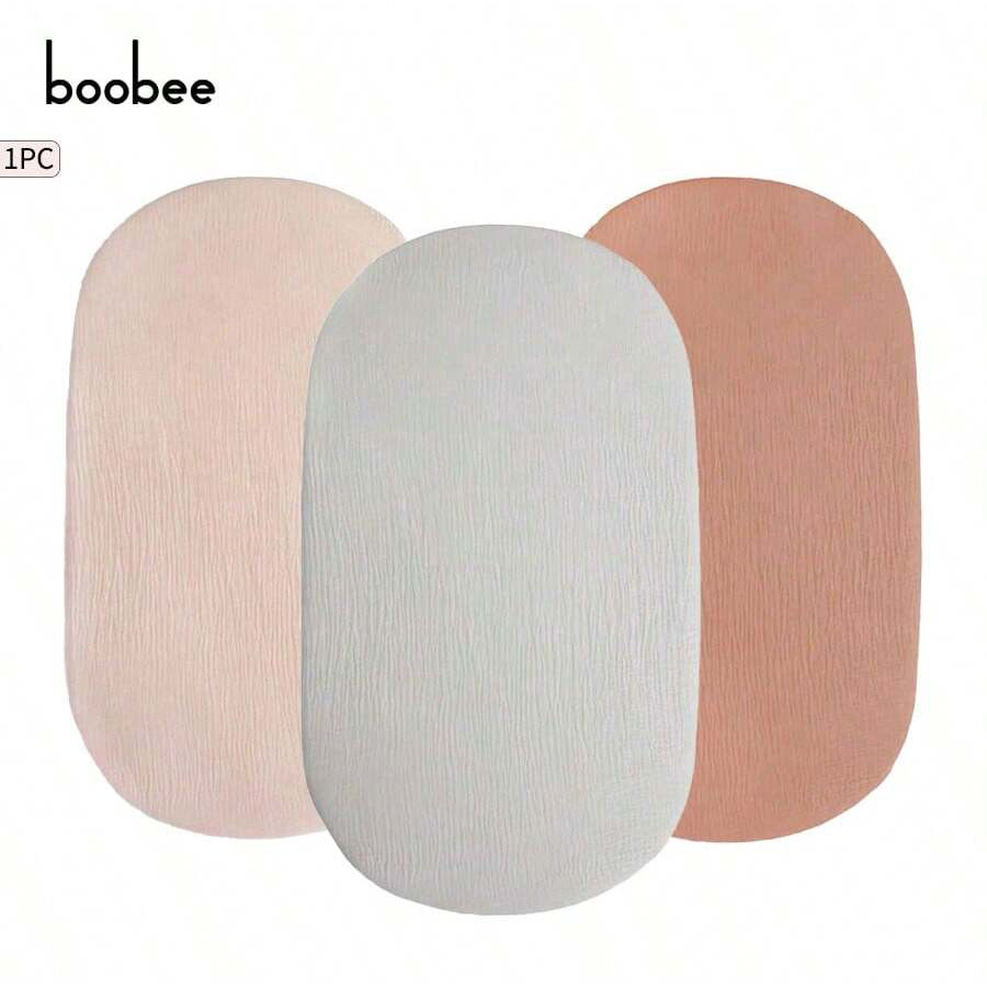 Baby Mattress Waterproof - 1Pc Baby Crepe Solid Color Fitted