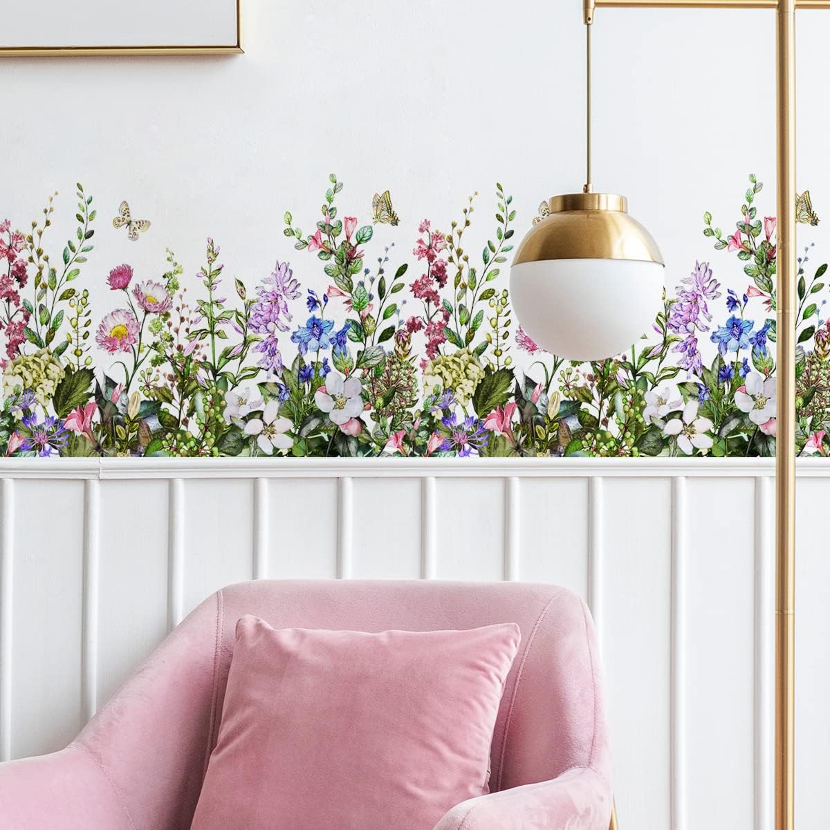 Wall Decal Nursery - 4 Sheets Flower Wall Decals Peel