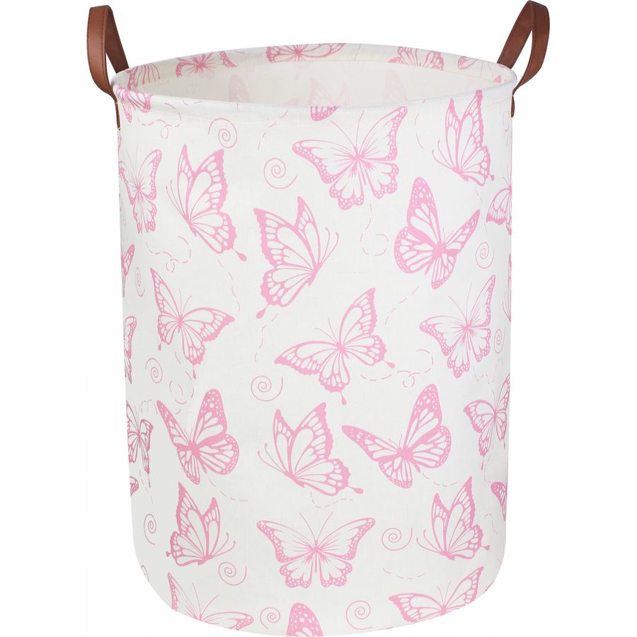 Baby Nursery Laundry Hamper - Pink Laundry Basket,Waterproof Nursery Hamper for