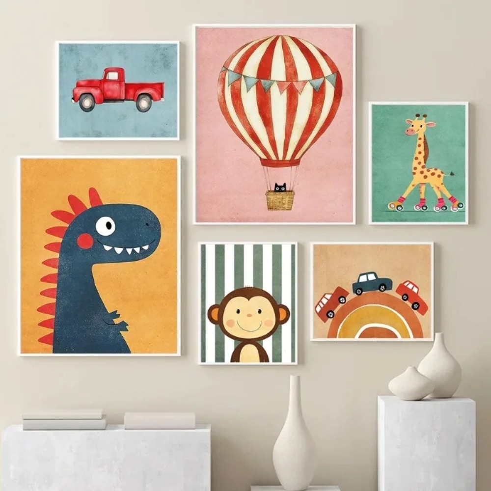 Baby Nursery Neutral - 1pc frameless Tiger Lion Frog Bear