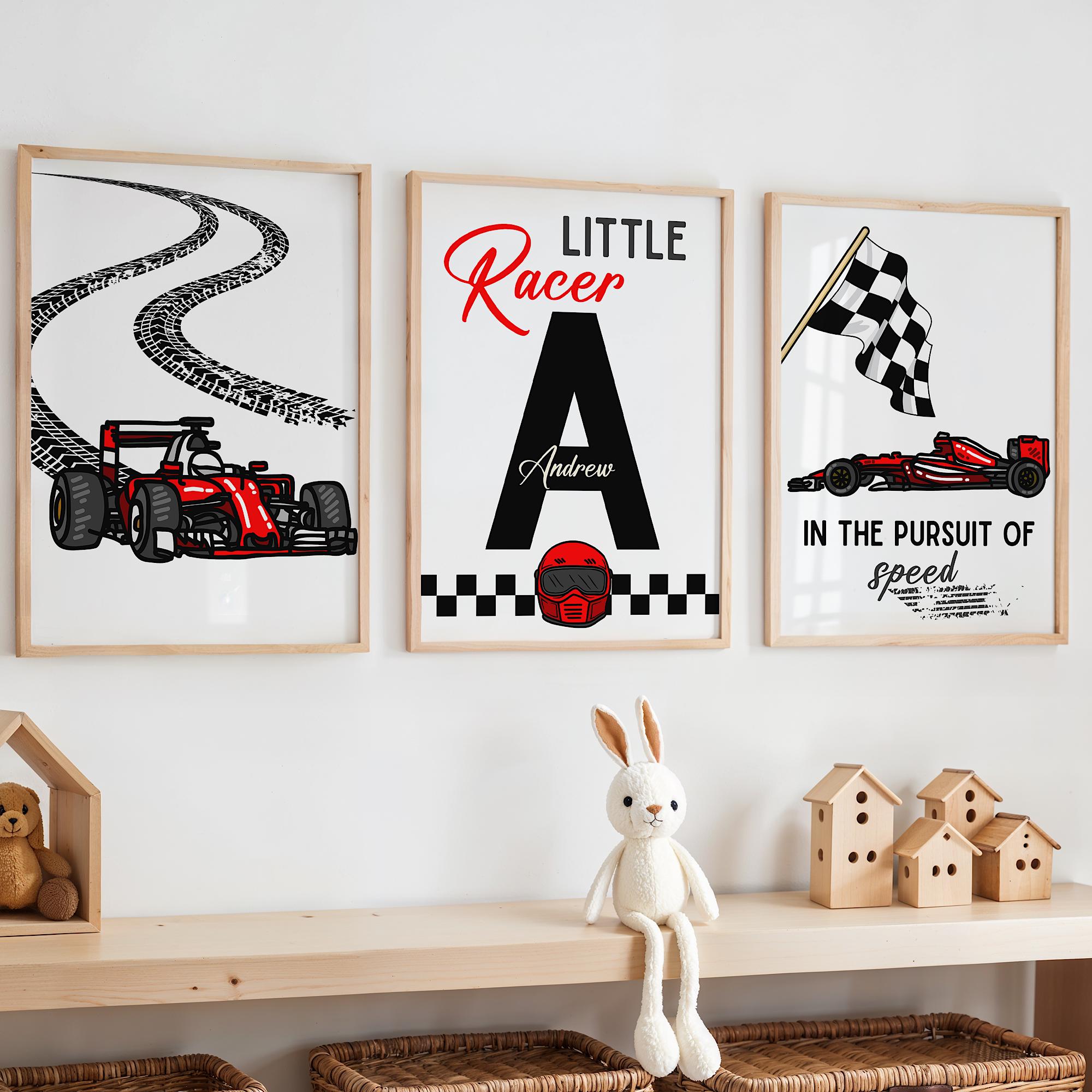 Custom Name Racing Car Nursery – Baby Nursery Wall recenzja i cena