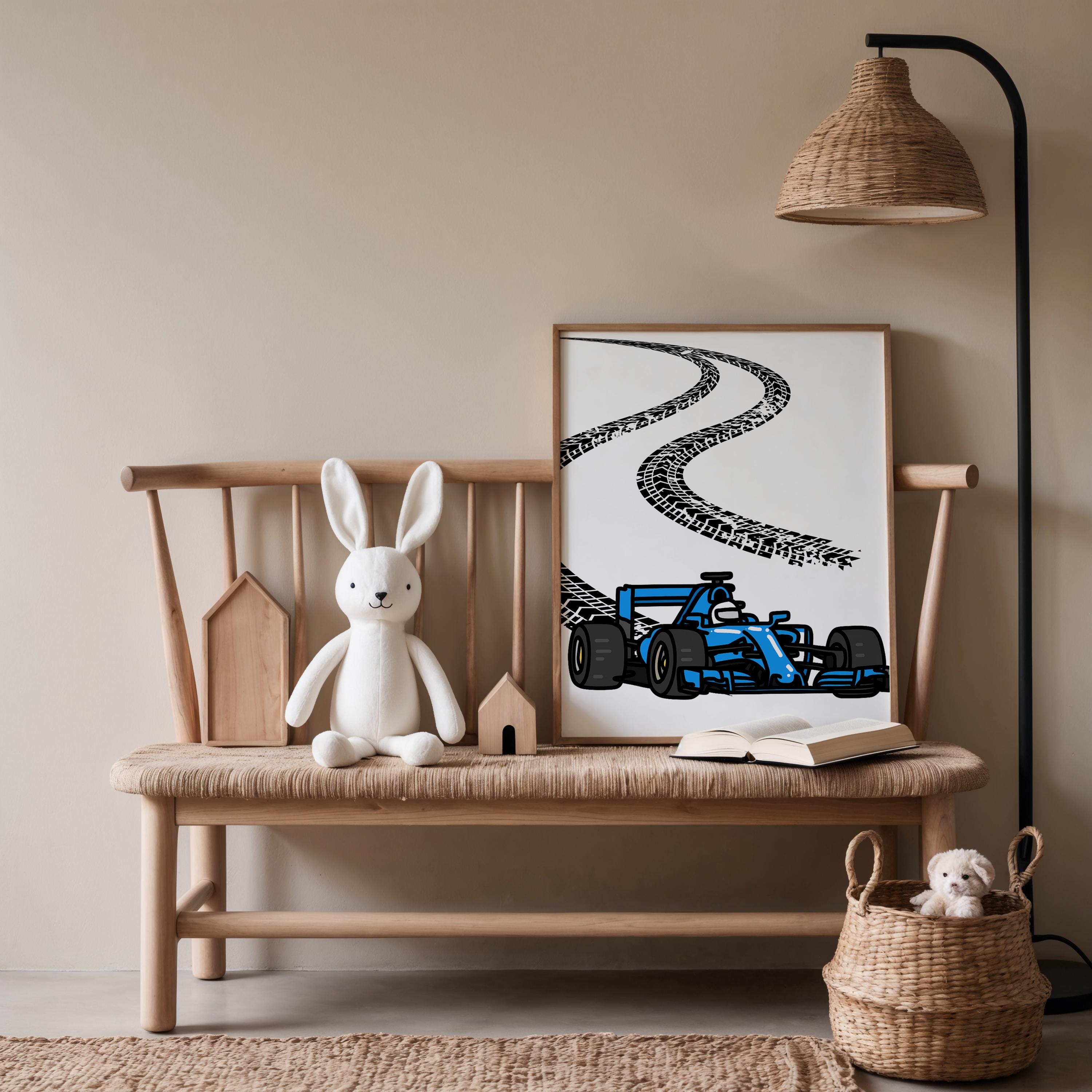 Custom Name Racing Car Nursery – Baby Nursery Wall recenzja i cena