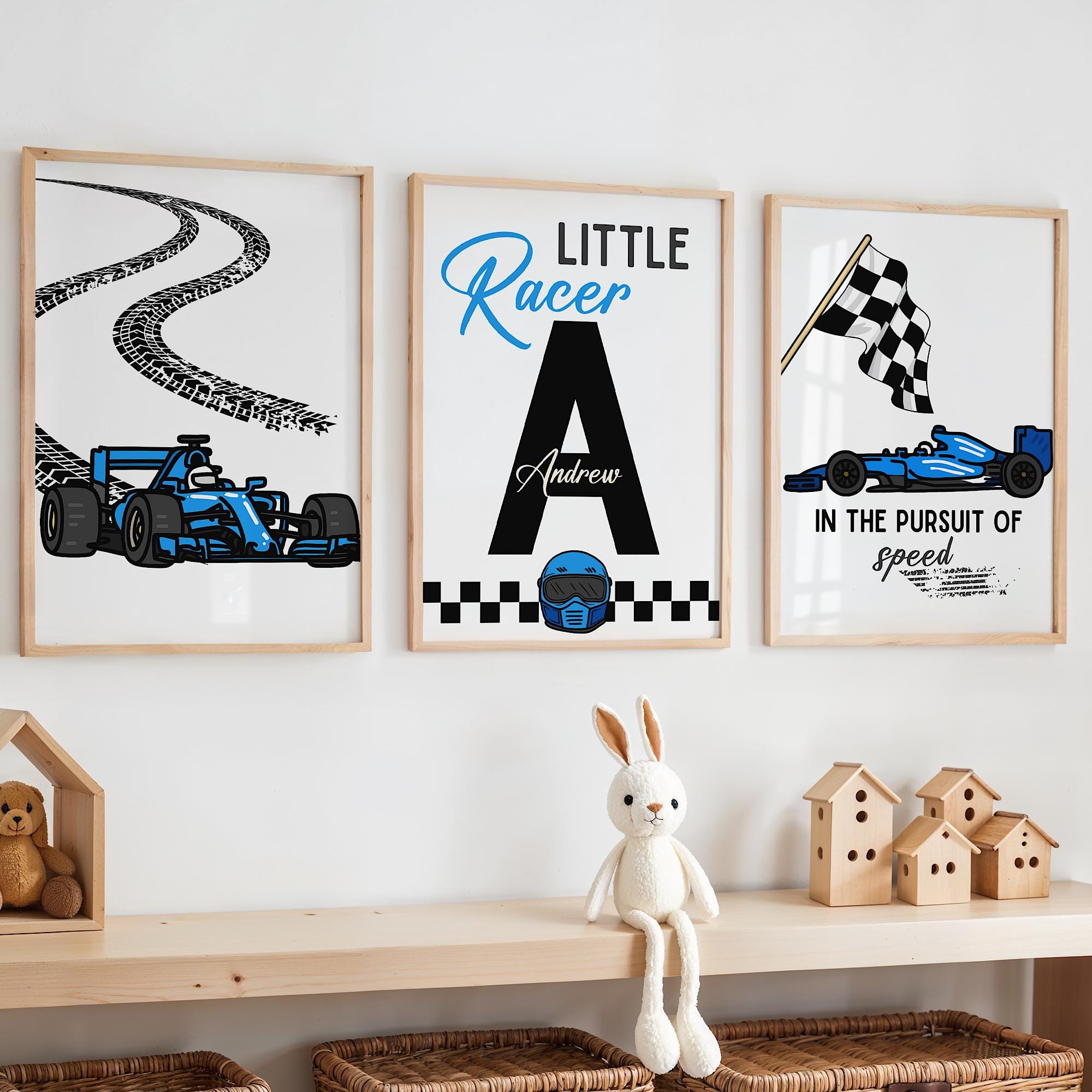 Custom Name Racing Car Nursery – Baby Nursery Wall recenzja i cena