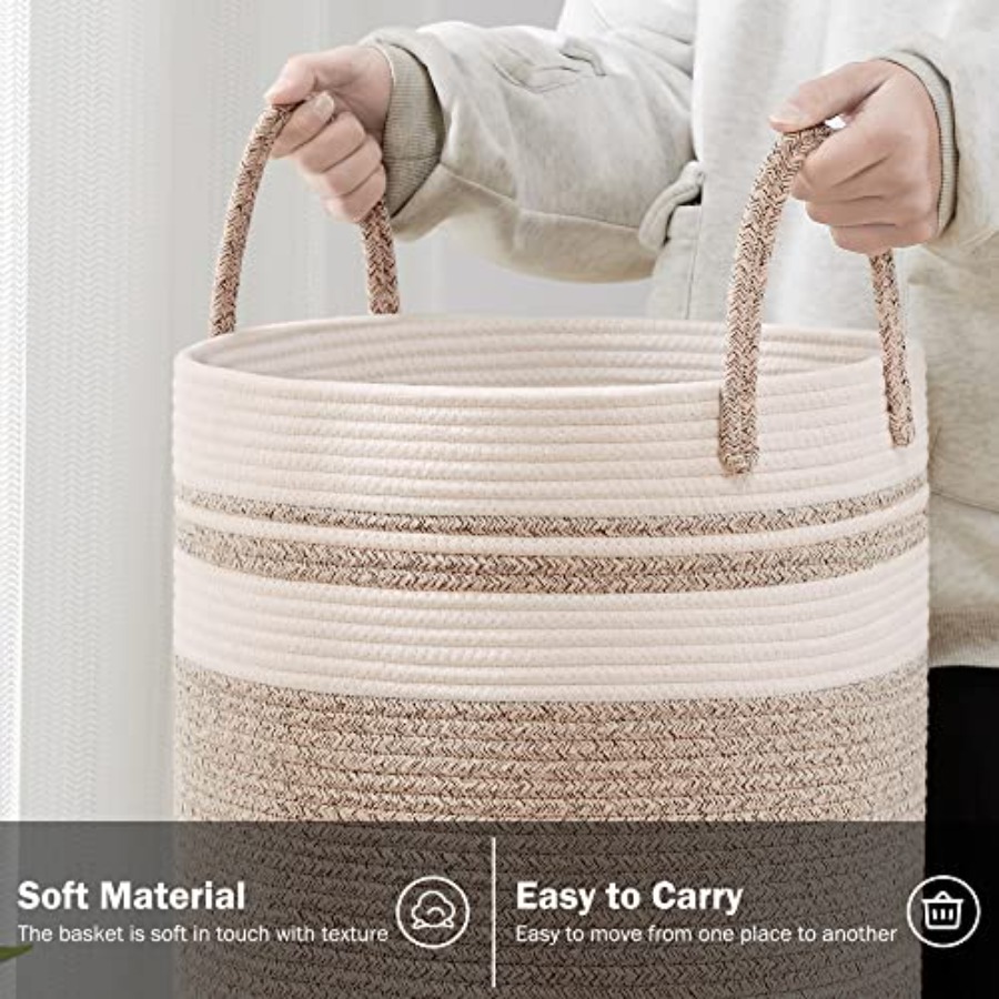 Woven Rope Laundry Hamper Bask – Baby Nursery Laundry Hamper recenzja i cena