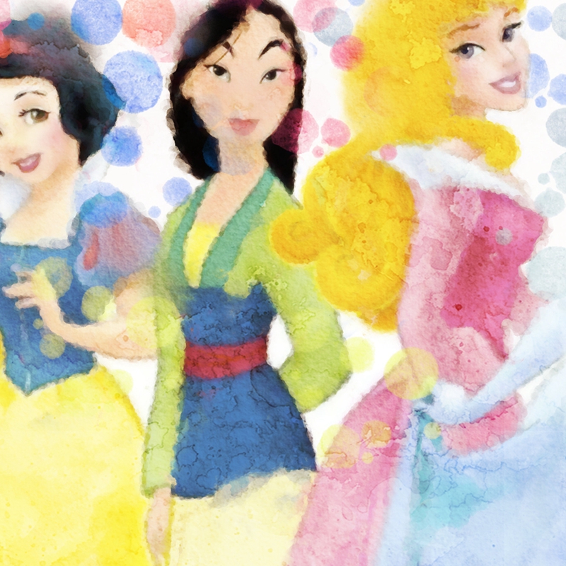 Watercolor Princess Poster Nur – Baby Nursery Games recenzja i cena