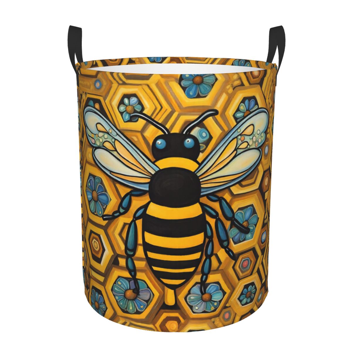 Bee And Honeycomb Print Laundr – Baby Nursery Laundry Hamper recenzja i cena