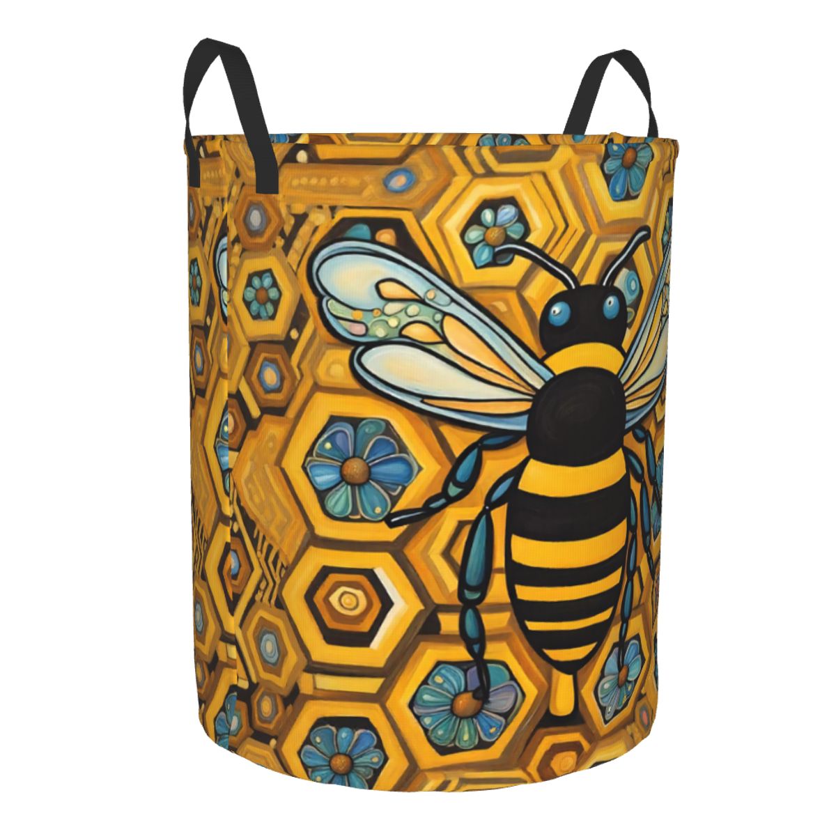 Bee And Honeycomb Print Laundr – Baby Nursery Laundry Hamper recenzja i cena