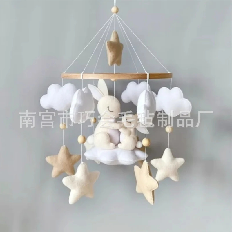 Handmade Soft Felt Bunny Baby  – Baby Nursery Neutral recenzja i cena
