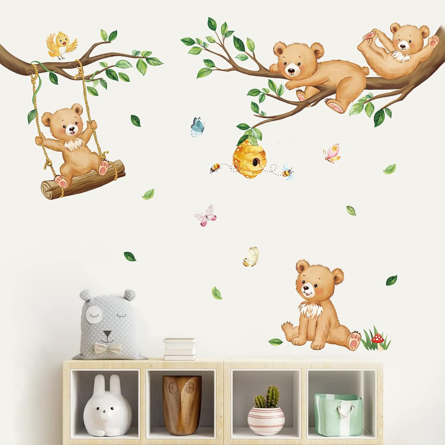 Woodland Bear Wall Decals Anim – Wall Decal Nursery recenzja i cena