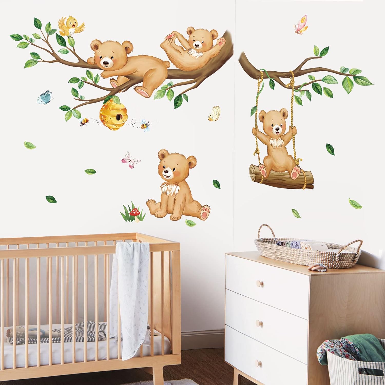 Woodland Bear Wall Decals Anim – Wall Decal Nursery recenzja i cena