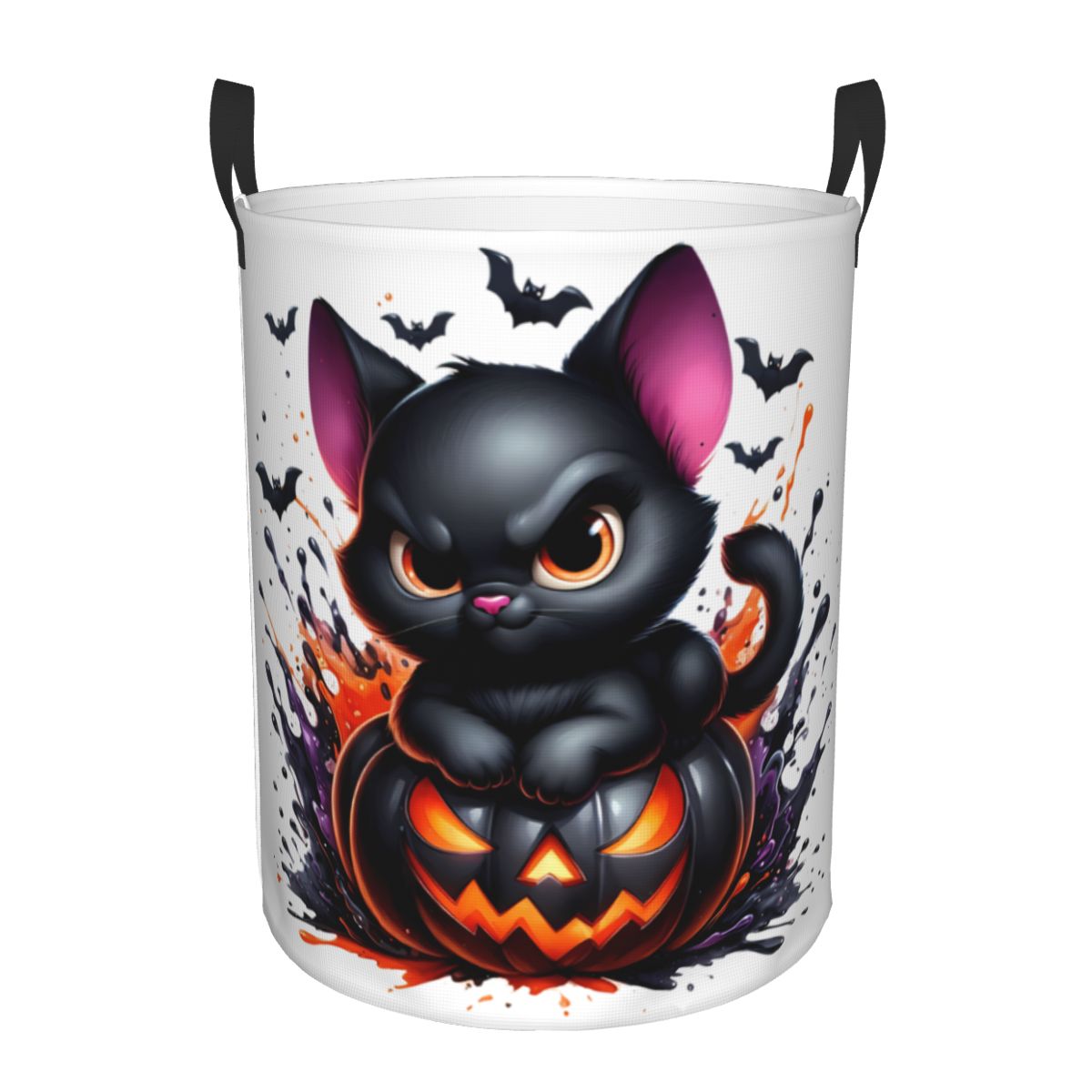 Halloween Black Cat Pumpkins L – Baby Nursery Laundry Hamper recenzja i cena