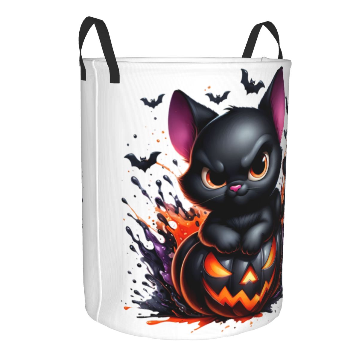 Halloween Black Cat Pumpkins L – Baby Nursery Laundry Hamper recenzja i cena