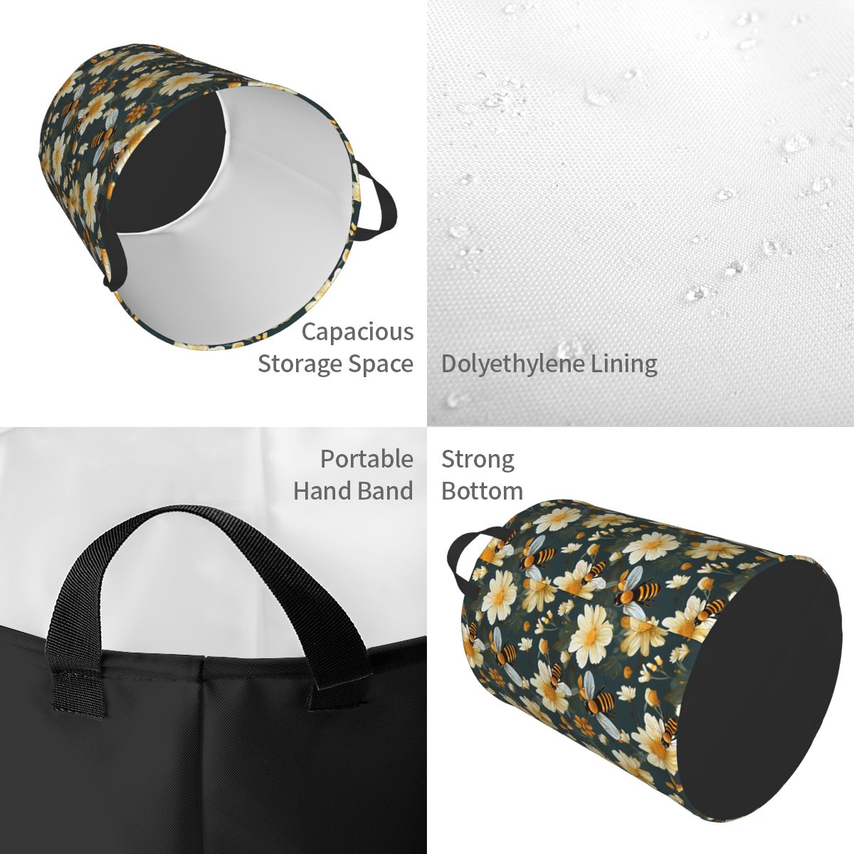 Honeycomb And Bee Pattern Laun – Baby Nursery Laundry Hamper recenzja i cena