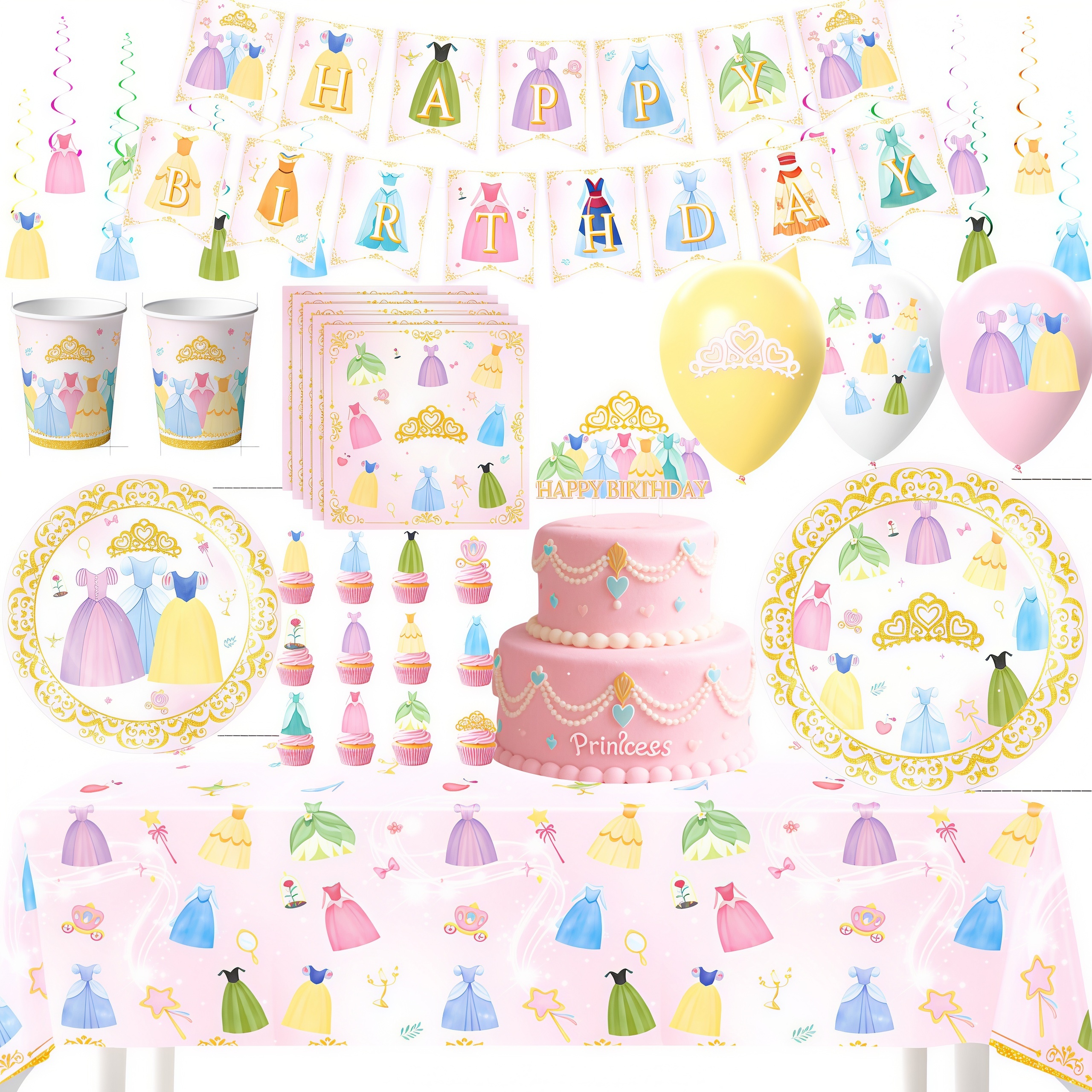 Princess Dress Girls Birthday  – Baby Nursery Girl Room recenzja i cena