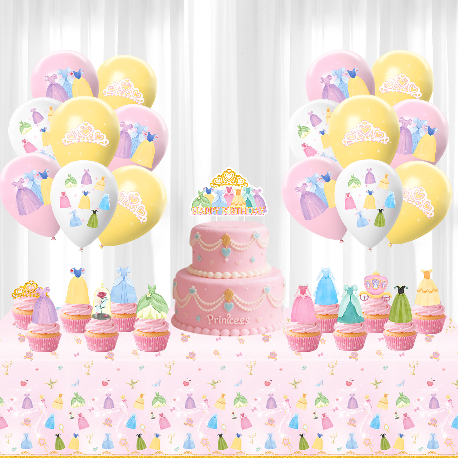 Princess Dress Girls Birthday  – Baby Nursery Girl Room recenzja i cena