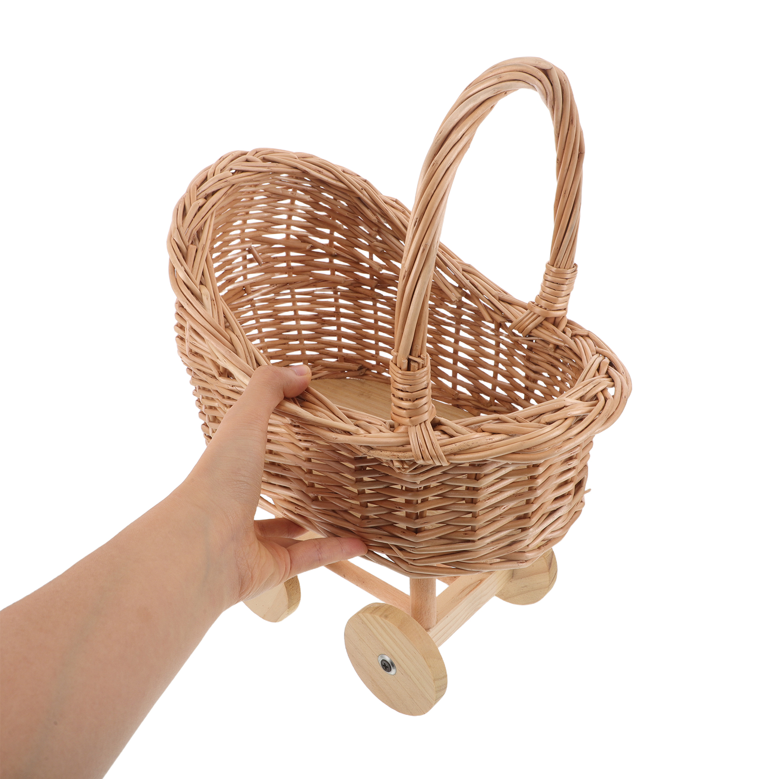 Vintage Rattan Miniature Pram  – Baby Nursery Vintage recenzja i cena