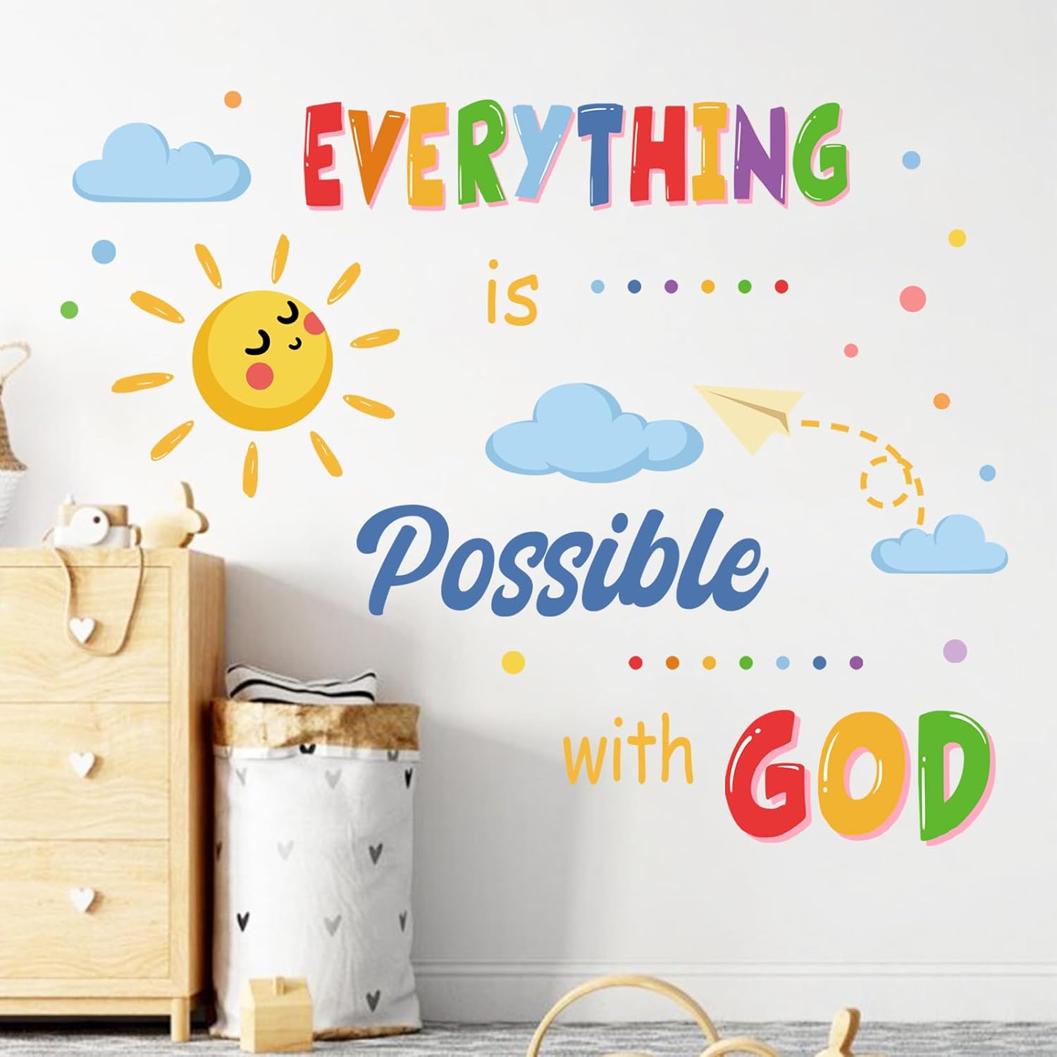 Inspirational Everything is Po – Wall Decal Nursery recenzja i cena