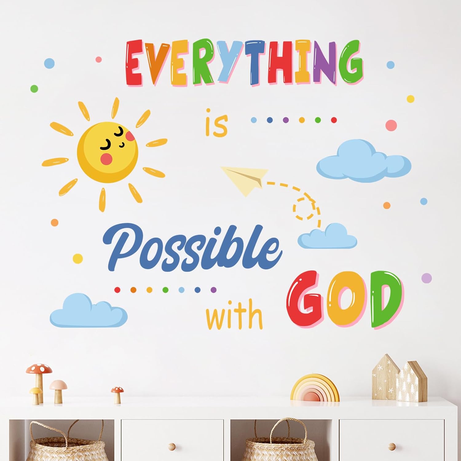 Inspirational Everything is Po – Wall Decal Nursery recenzja i cena