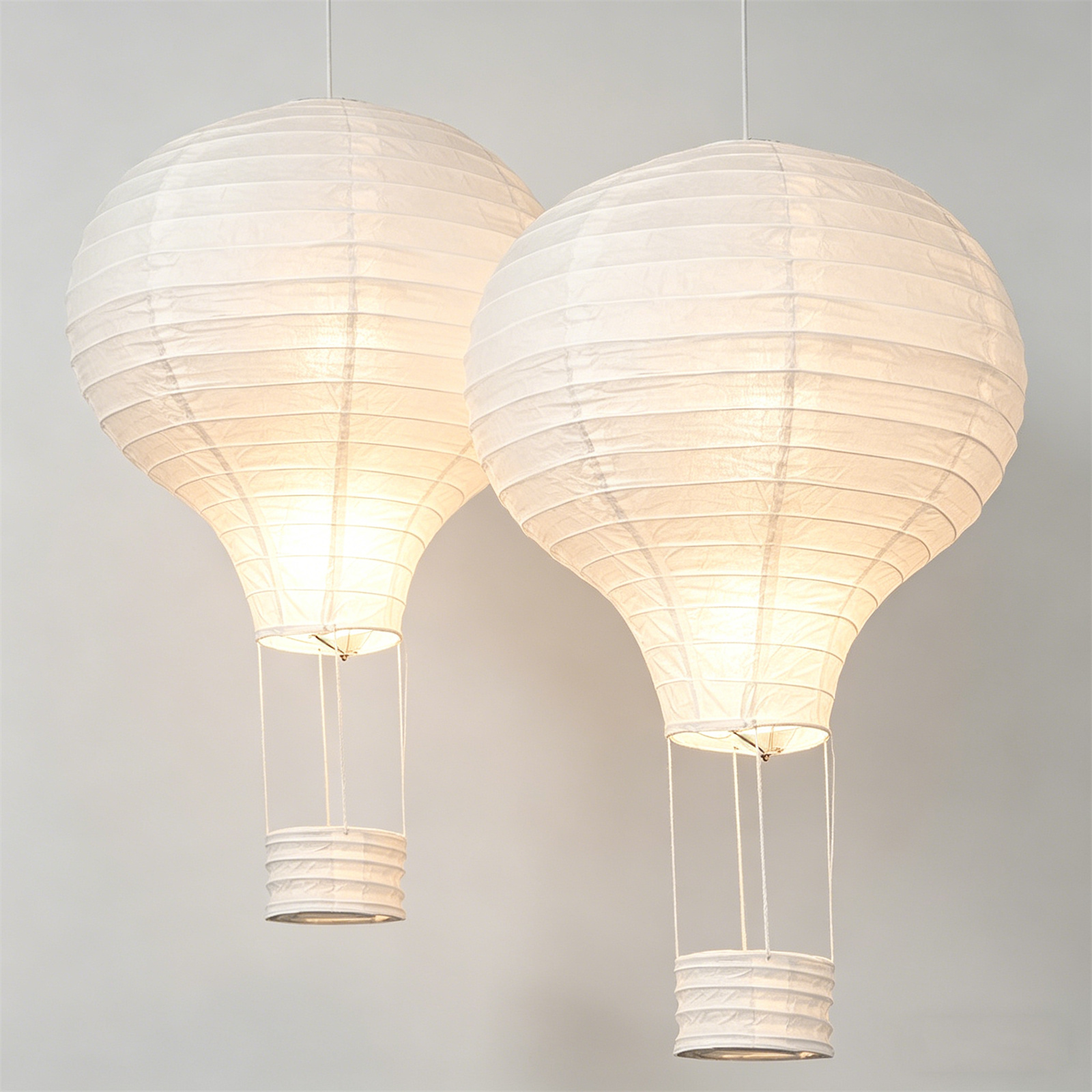 2Pcs 16‘’ White Hot Air Balloo – Baby Nursery Light Shade recenzja i cena