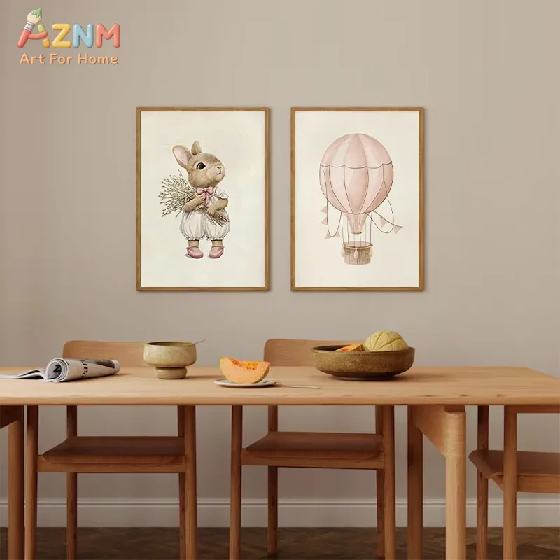 AZNM Boho Bunny Hot Air Balloo – Baby Nursery Vintage recenzja i cena