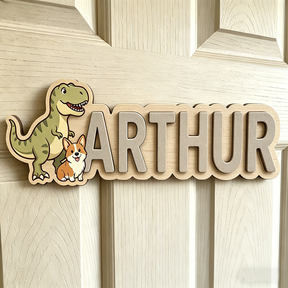 Whimsical Dinosaur & Puppy Cus – Baby Nursery Neutral recenzja i cena