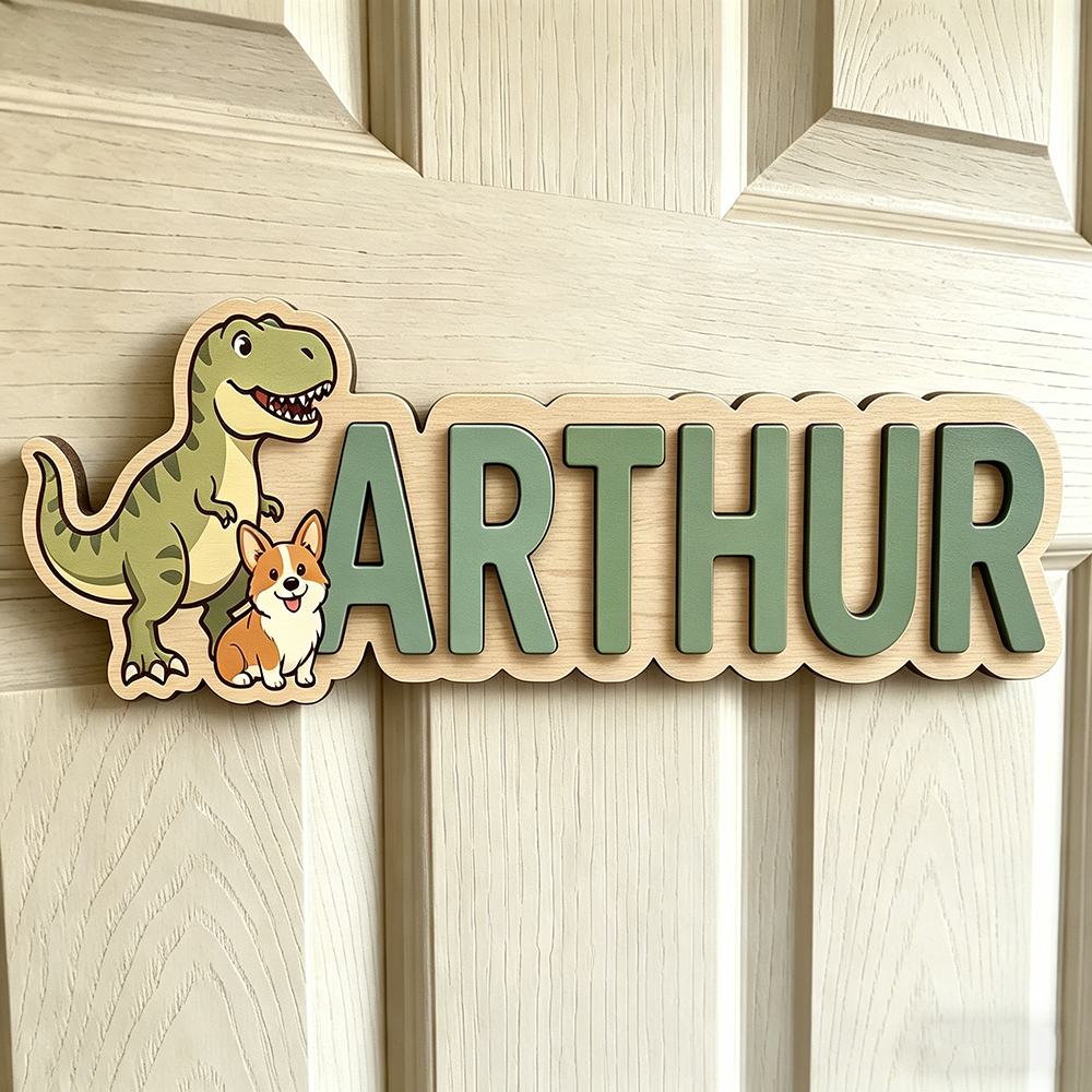 Whimsical Dinosaur & Puppy Cus – Baby Nursery Neutral recenzja i cena