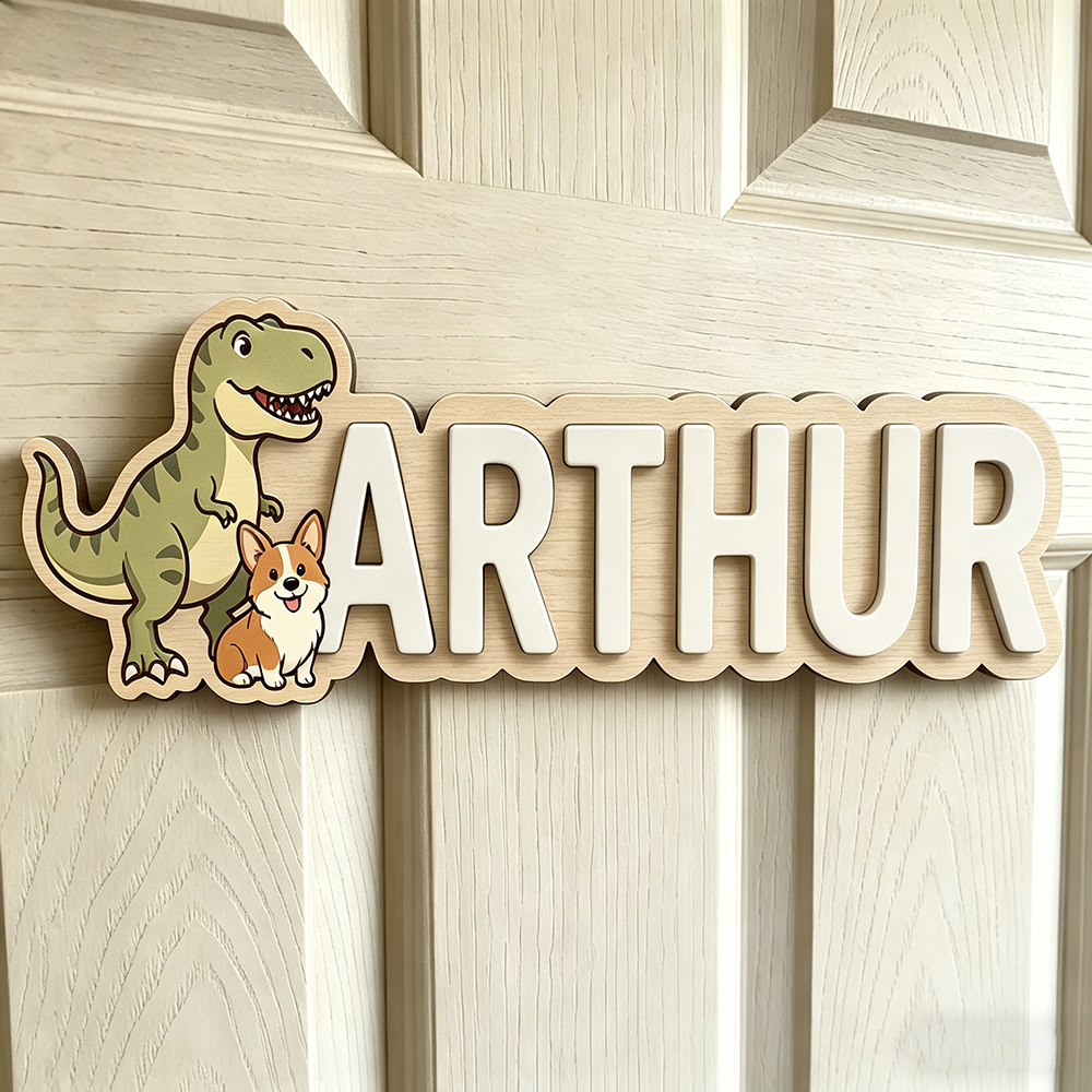Whimsical Dinosaur & Puppy Cus – Baby Nursery Neutral recenzja i cena
