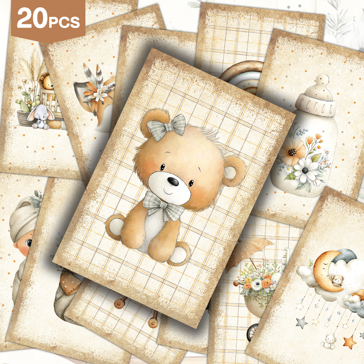 20pcs Vintage Animal-Themed Wa – Baby Nursery Vintage recenzja i cena