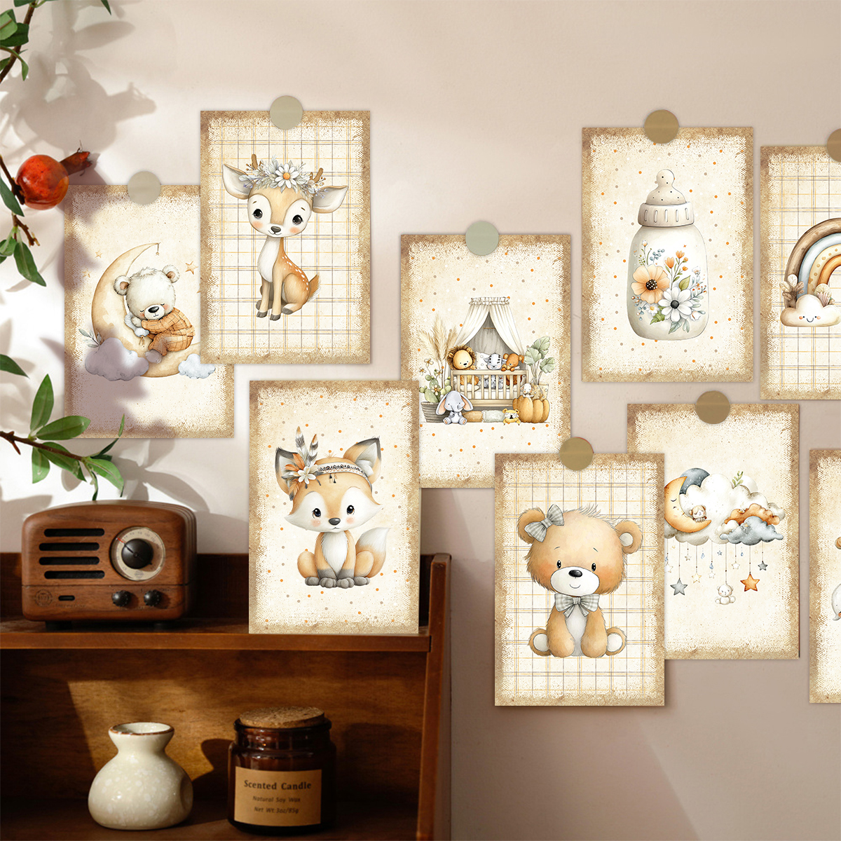 20pcs Vintage Animal-Themed Wa – Baby Nursery Vintage recenzja i cena