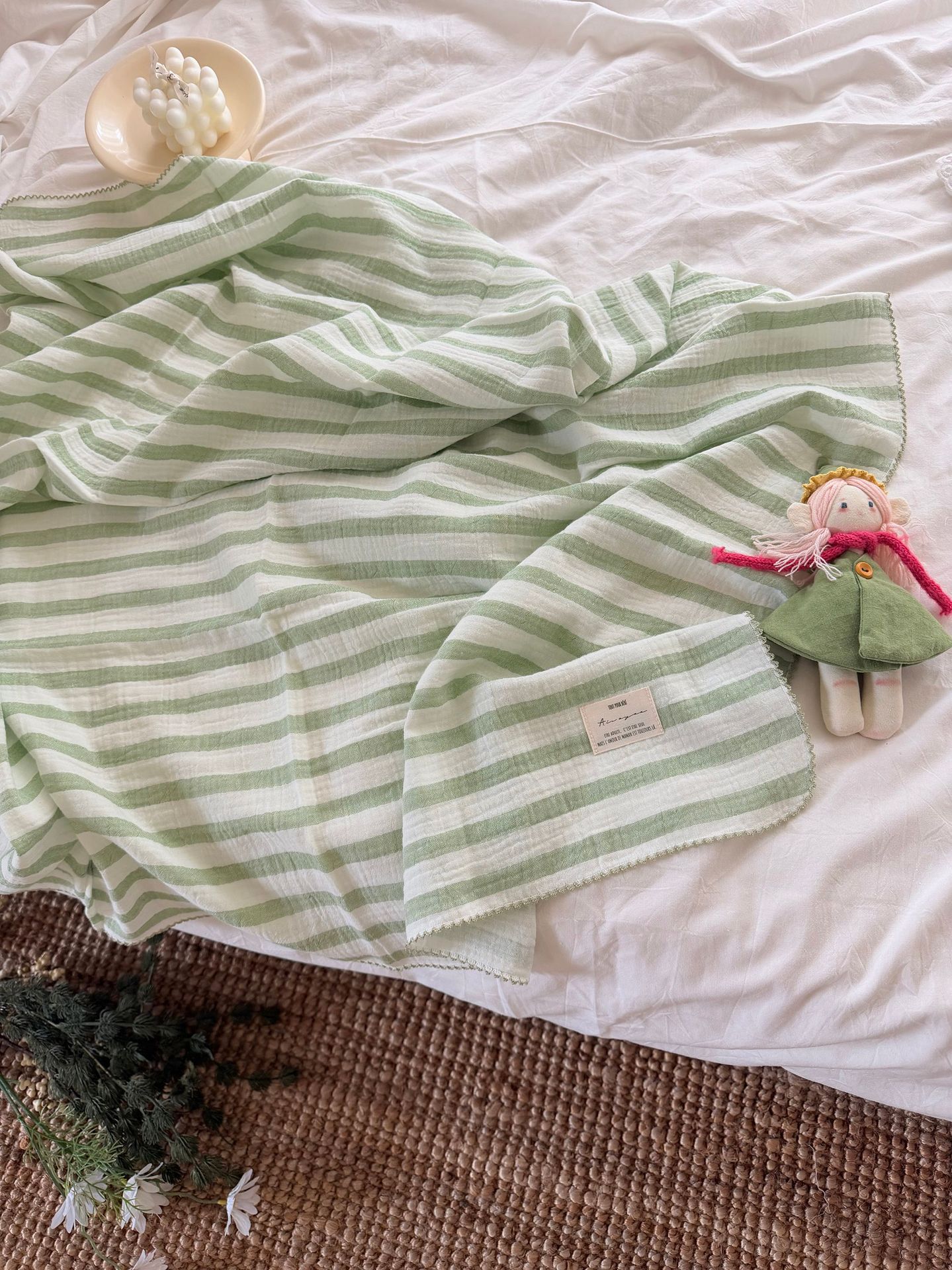 Summer Muslin Baby Swaddle Bla – Baby Girl Nursery Quilt recenzja i cena