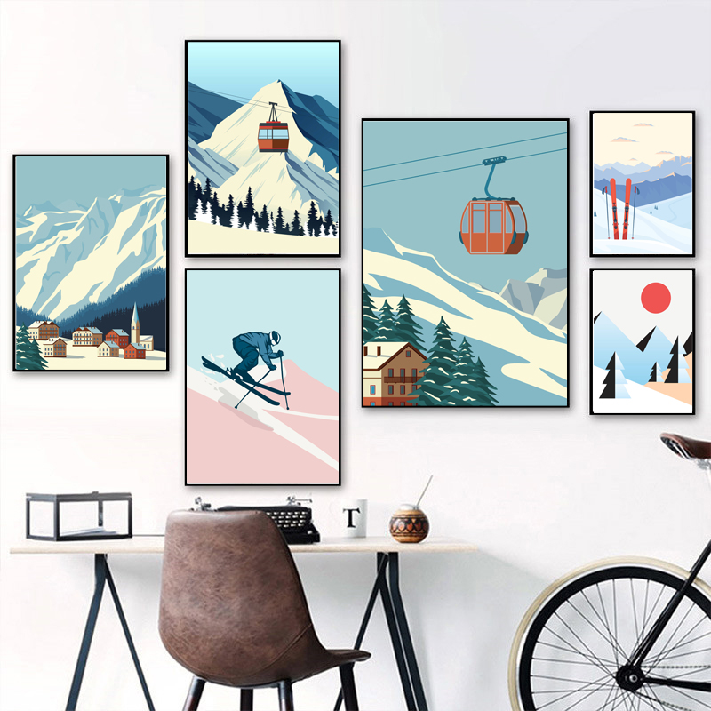 Vintage Minimalist Ski Snowboa – Baby Nursery Vintage recenzja i cena