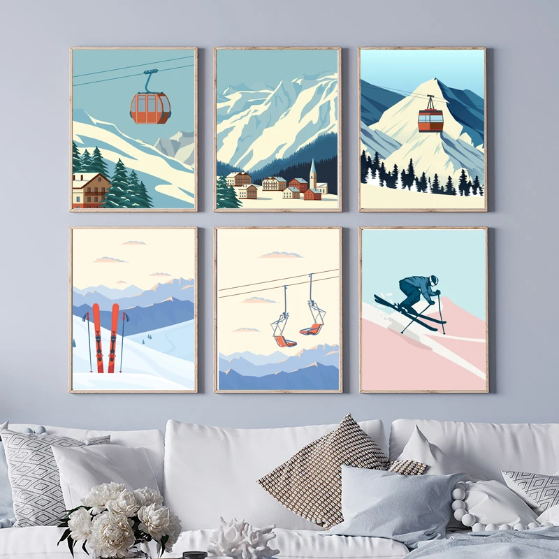 Vintage Minimalist Ski Snowboa – Baby Nursery Vintage recenzja i cena