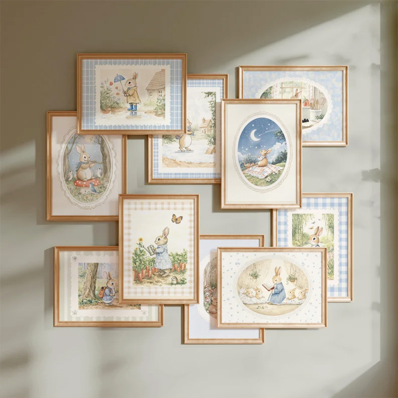 Vintage Boho Blue Plaid Rabbit – Baby Nursery Vintage recenzja i cena