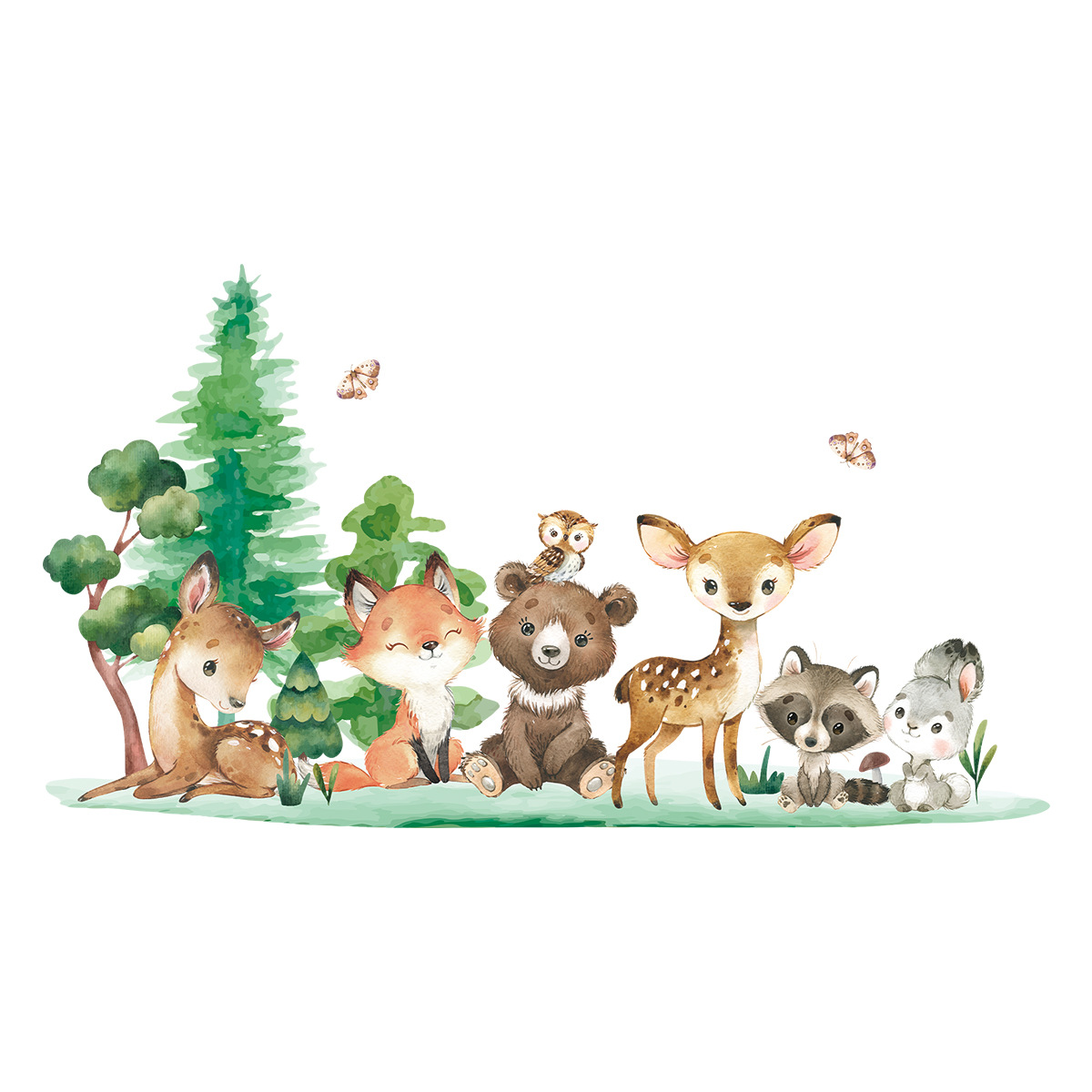 Forest Animals Theme Bear Deer – Baby Nursery Forest Theme recenzja i cena