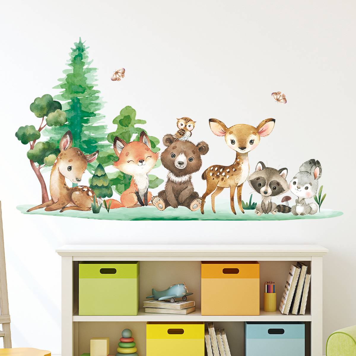 Forest Animals Theme Bear Deer – Baby Nursery Forest Theme recenzja i cena