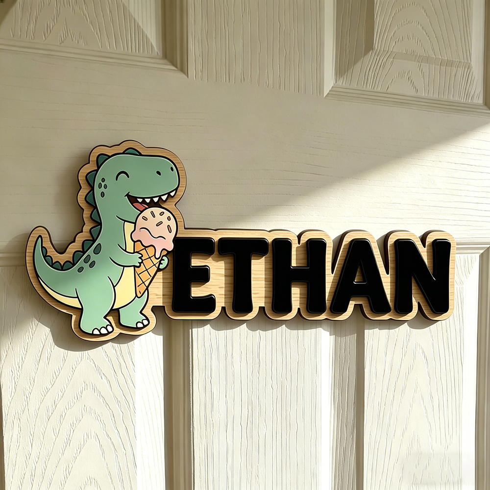 Whimsical Ice Cream Dinosaur C – Baby Nursery Wall recenzja i cena