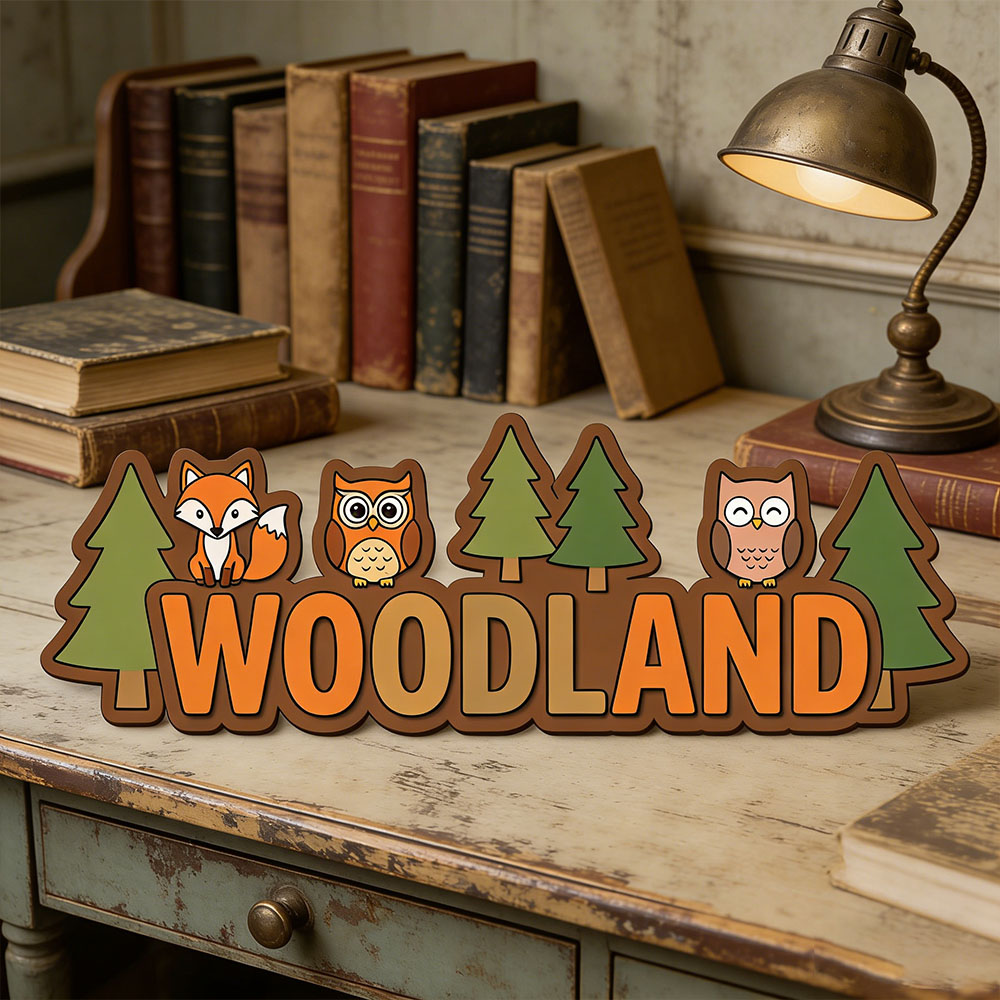 Custom Woodland Fox Owl Name D – Baby Nursery Forest Theme recenzja i cena