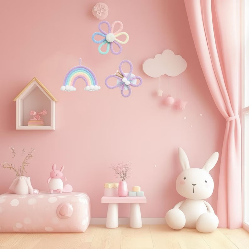 Nordic Rainbow Daisy Flower  B – Baby Nursery Girl Room recenzja i cena