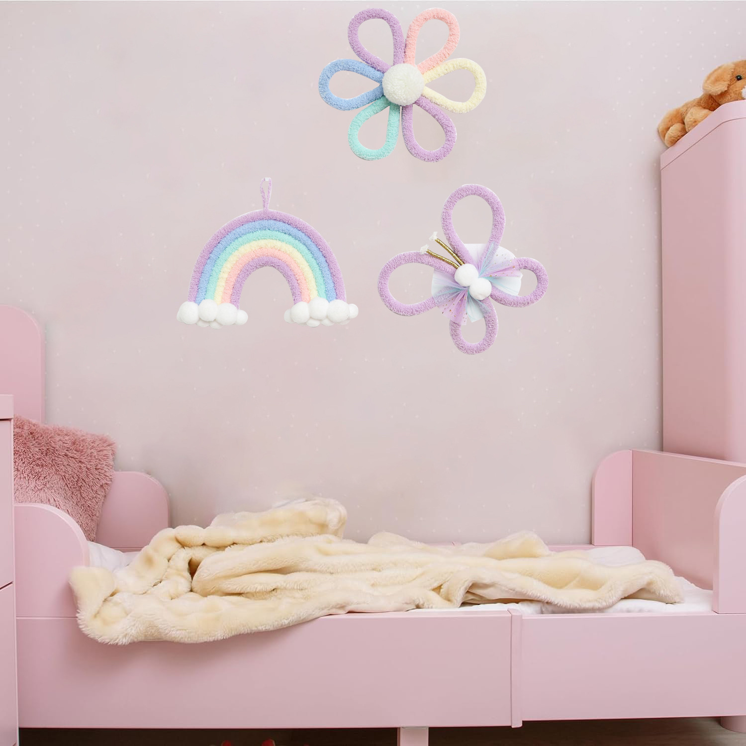 Nordic Rainbow Daisy Flower  B – Baby Nursery Girl Room recenzja i cena