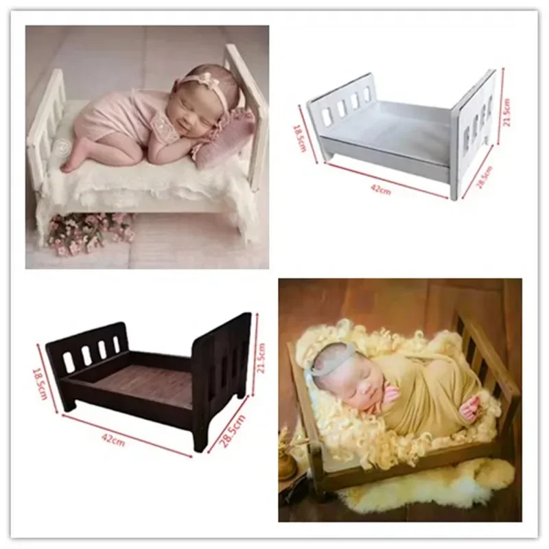 Infant Posing Sofa Retro Wood  – Baby Nursery Bed recenzja i cena