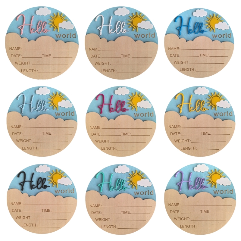 J15U Wooden Hello Baby Announc – Baby Nursery In Hospital recenzja i cena