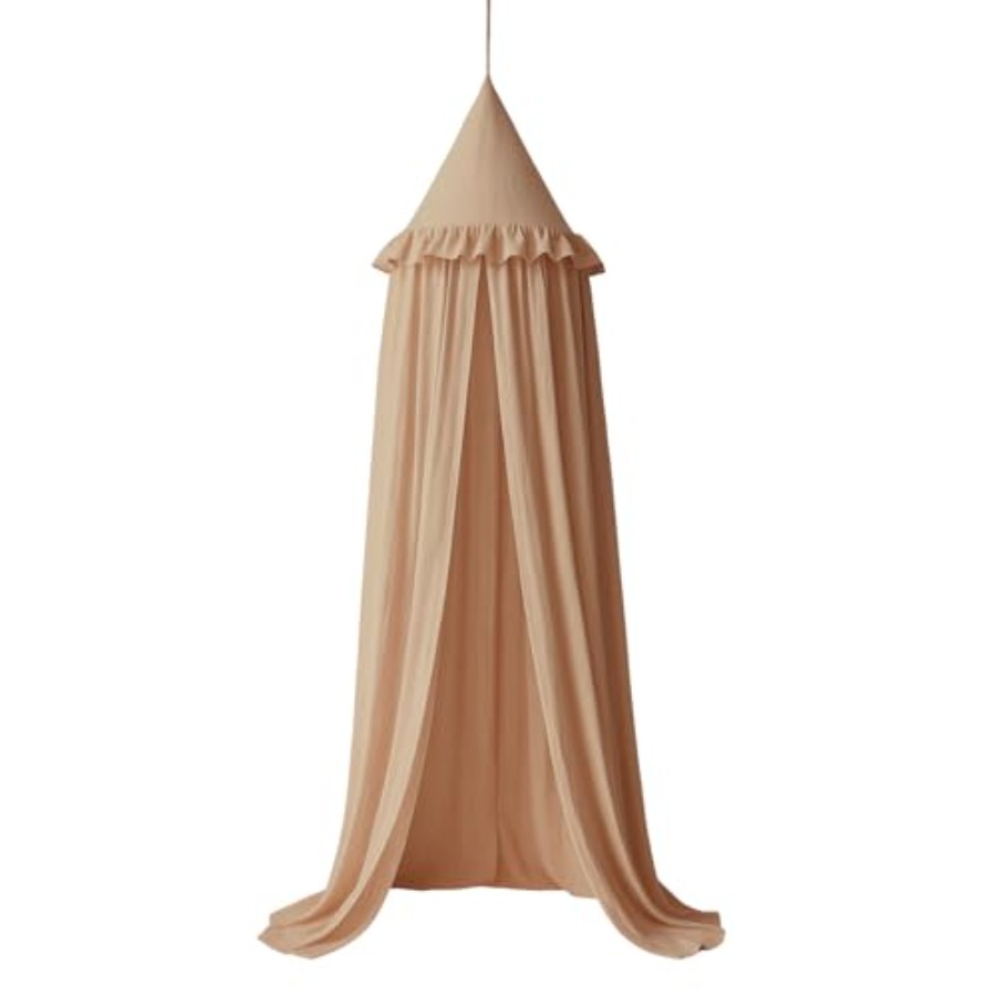 Bed Canopy with Ruffles, Paste – Baby Nursery Neutral recenzja i cena