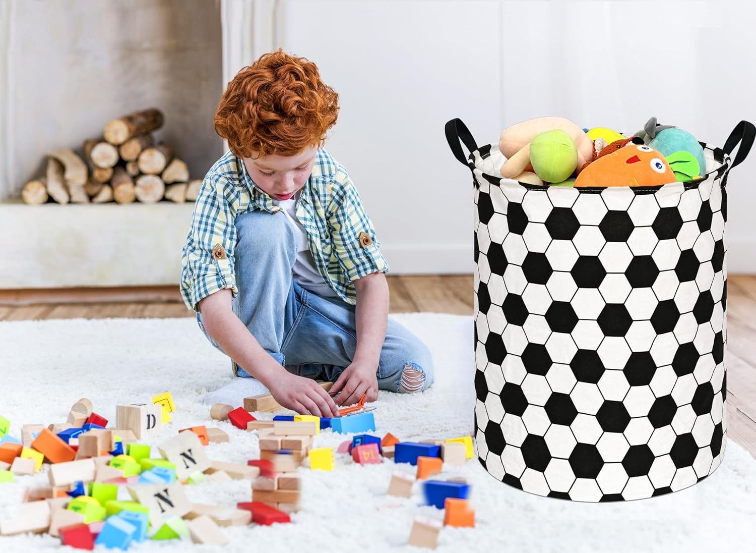 Round Kids Laundry Gift Basket – Baby Nursery Laundry Hamper recenzja i cena
