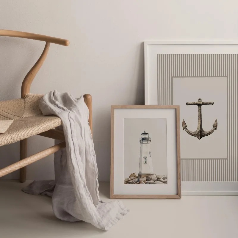 Neutral Nautical Nursery Art V – Baby Nursery Vintage recenzja i cena