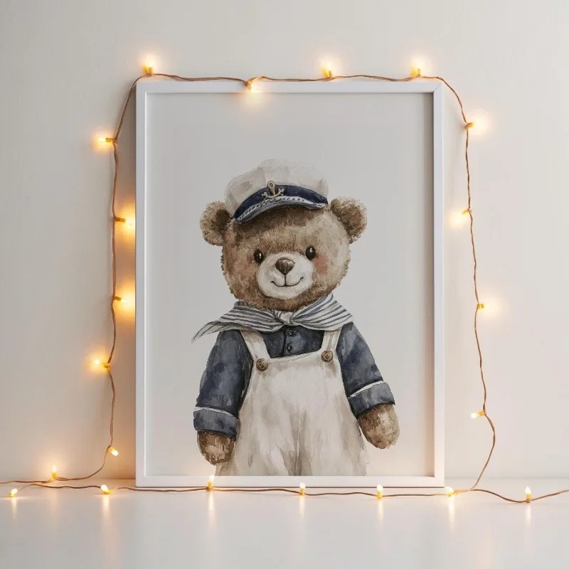 Neutral Nautical Nursery Art V – Baby Nursery Vintage recenzja i cena