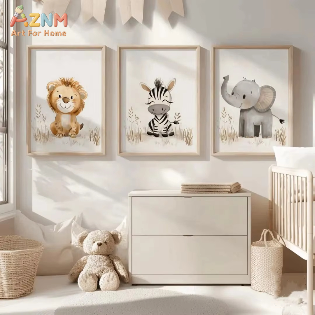 Neutral Nursery Wall Art 3PCS  – Baby Nursery Neutral recenzja i cena