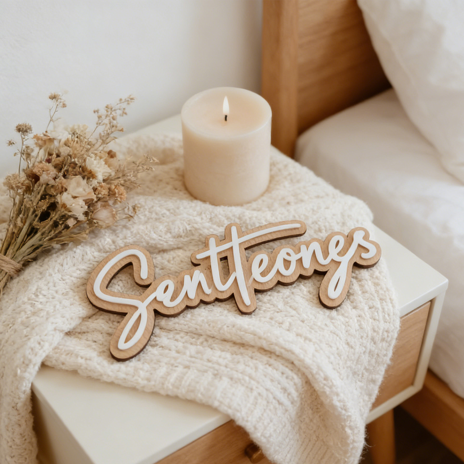 1Pc Custom Name Cute White Woo – Baby Nursery Wall recenzja i cena