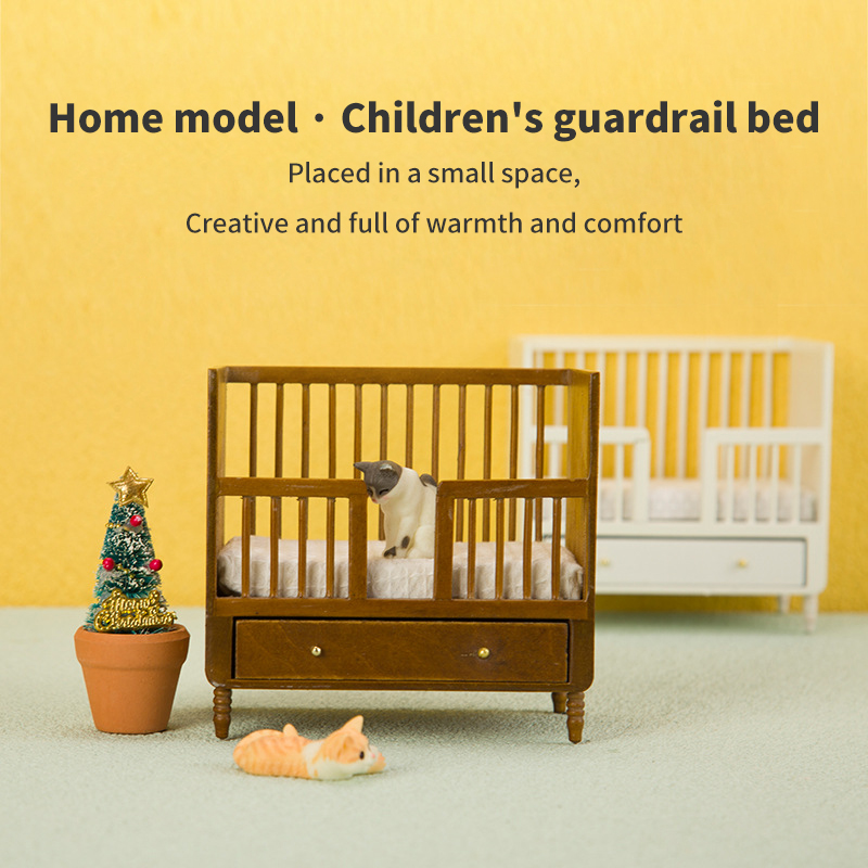 1:12 Miniature White Wood Baby – Baby Nursery Bed recenzja i cena